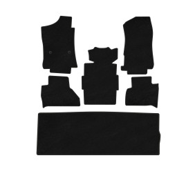 Килимки текстильні Deluxe (3 ряди, чорний) для Cadillac Escalade 2014-2020 рр