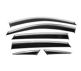 Вітровики з хромованим молдингом Niken Luxury (6 шт) для MG ZS 2017- рр