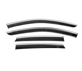 Вітровики з хромованим молдингом Niken Luxury (2024-, 4 шт) для Renault Captur 2019- рр