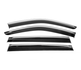 Вітровики з хромованим молдингом Niken Luxury (4 шт) для Skoda Kodiaq 2023- рр