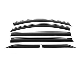 Вітровики з хромованим молдингом Niken Luxury (6 шт) для Toyota Sienna 2020- рр