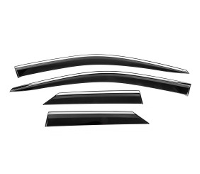 Вітровики з хромованим молдингом Niken Luxury (4 шт) для Toyota C-HR 2023- рр