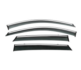 Вітровики з хромованим молдингом Niken Luxury (4 шт) для Opel Mokka 2021- рр