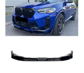 Передня Lip накладка (для F98 2022-2024, чорний глянець) для BMW X4 G02 2018- рр