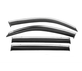 Вітровики з хромованим молдингом Niken Luxury (2008-2015, 4 шт) для Lexus LX570/450d рр