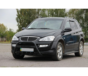 Кенгурятник WT004 Black (нерж) для SsangYong Action 2005-2018 рр