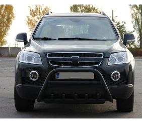 Передня дуга WT003 Black (нерж.) для Chevrolet Captiva 2006-2019 рр