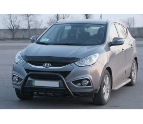 Передня дуга WT003 Black (нерж.) для Hyundai IX-35 2010-2015 рр