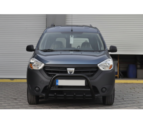 Кенгурятник WT003 Black (нерж.) для Renault Dokker 2013-2022 рр