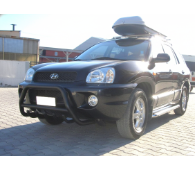 Кенгурятник WT003 Black (нерж.) для Hyundai Santa Fe 1 2000-2006 рр