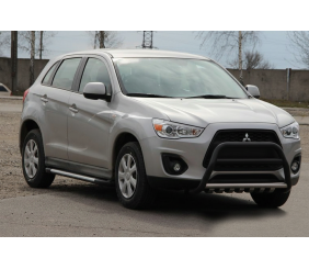 Кенгурятник WT003 Black (нерж.) для Mitsubishi ASX 2010-2023 рр