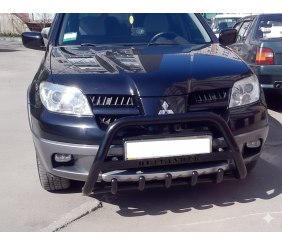 Кенгурятник WT004 Black (нерж.) для Mitsubishi Outlander 2001-2006 рр