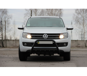 Кенгурятник WT003 Black (нерж) для Volkswagen Amarok 2010-2022 рр