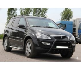 Кенгурятник WT003 Black (нерж) для SsangYong Action 2005-2018 рр