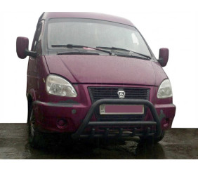 Кенгурятник WT003 Black (нерж.) для Газель, соболь 1998- рр