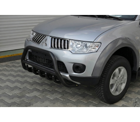 Кенгурятник WT003 Black (нерж.) для Mitsubishi L200 2006-2015 рр