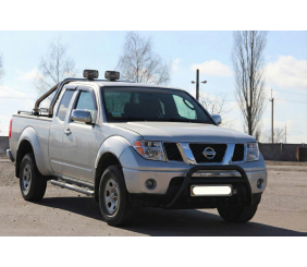 Кенгурятник WT003 Black (нерж) для Nissan Navara 2006-2015 рр