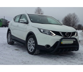 Кенгурятник WT003 Black (нерж) для Nissan Qashqai 2014-2021 рр
