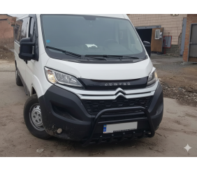 Передня дуга WT003 Black (нерж.) для Peugeot Boxer 2006-2025 рр