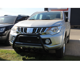 Кенгурятник WT003 Black (нерж) для Mitsubishi L200 2015-2024 рр