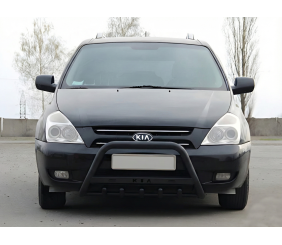 Кенгурятник WT004 Black (нерж) для Kia Carnival 2002-2013 рр