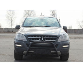 Кенгурятник WT003 Black (нерж.) для Mercedes ML W164 2005-2011 рр