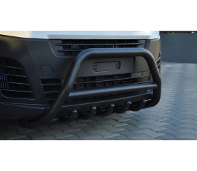 Кенгурятник WT003 Black (нерж) для Peugeot Traveller 2017- рр