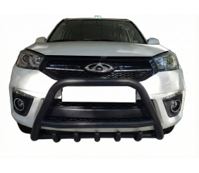 Кенгурятник WT003 Black (нерж) для Chery Tiggo 3 2005- рр