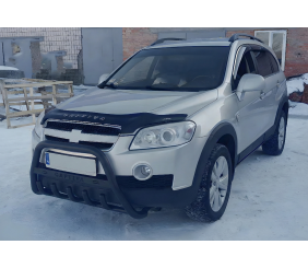 Кенгурятник WT004 Black (нерж) для Chevrolet Captiva 2006-2019 рр