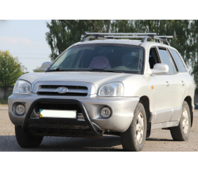 Кенгурятник WT004 Black (нерж) для Hyundai Santa Fe 1 2000-2006 рр