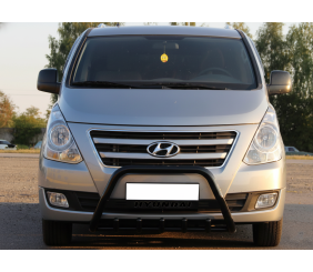 Кенгурятник WT004 Black (нерж) для Hyundai H300, H1, Starex 2008-2020 рр