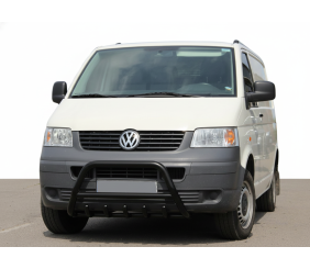 Кенгурятник WT003 Black (нерж.) для Volkswagen T5 Transporter 2003-2010 рр