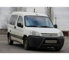 Кенгурятник WT003 Black (нерж) для Citroen Berlingo 1996-2008 рр