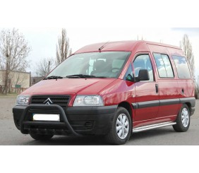 Кенгурятник WT003 Black (нерж) для Citroen Jumpy 1996-2007 рр