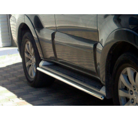 Бічні труби (2 шт., нерж.) для Mitsubishi Pajero Wagon IV 2006-2021 рр