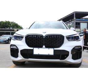 Ніздрі Diamond Black (2018-2022, чорний глянець) для BMW X5 G05 2019- рр