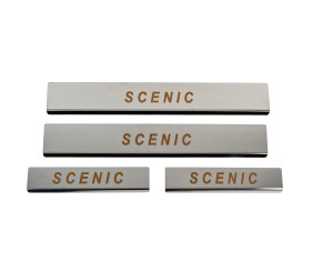 Накладки на пороги Carmos (4шт, нерж.) для Renault Scenic/Grand 2009-2016 рр