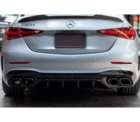 Задній дифузор з насадками (Дизайн AMG C63) для Mercedes C-class W206 2022- рр