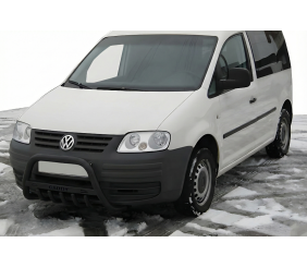 Кенгурятник WT004 Black (нерж) для Volkswagen Caddy 2004-2010 рр