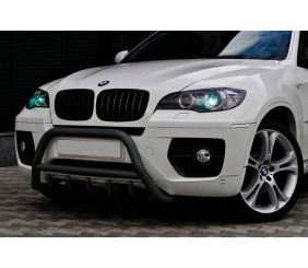 Кенгурятник WT003 Black (нерж) для BMW X6 E71 2008-2014 рр