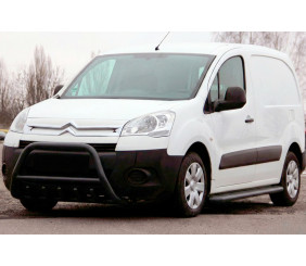 Кенгурятник WT003 Black (нерж) для Citroen Berlingo 2008-2018 рр