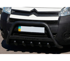 Кенгурятник WT004 Black (нерж) для Citroen Berlingo 2008-2018 рр