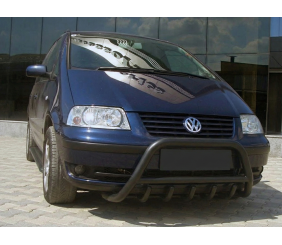 Кенгурятник WT003 Black (нерж) для Volkswagen Sharan 1995-2010 рр