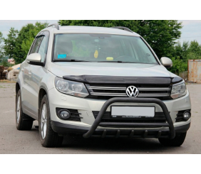 Кенгурятник WT003 Black (нерж) для Volkswagen Tiguan 2007-2016 рр