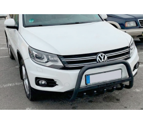 Кенгурятник WT004 Black (нерж) для Volkswagen Tiguan 2007-2016 рр
