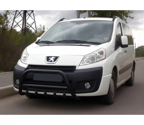 Кенгурятник WT003 Black (нерж) для Fiat Scudo 2007-2015 рр