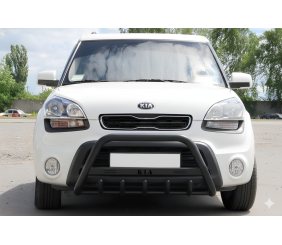 Кенгурятник WT004 Black (нерж) для Kia Soul I 2008-2013 рр