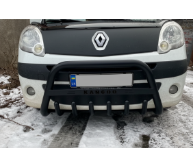 Кенгурятник WT004 Black (нерж) для Renault Kangoo 2008-2020 рр