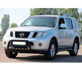 Кенгурятник WT008 Black (нерж) для Nissan Navara 2006-2015 рр