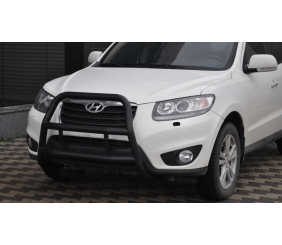 Кенгурятник WT018 Black (нерж.) для Hyundai Santa Fe 2 2006-2012 рр